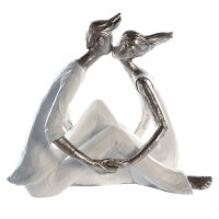 Figur, Paar, "Kiss me", Kunstharz, weiß,...