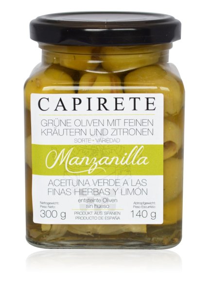 CAPIRETE - Oliven mit Kräutern und kandierter Zitrone 300g